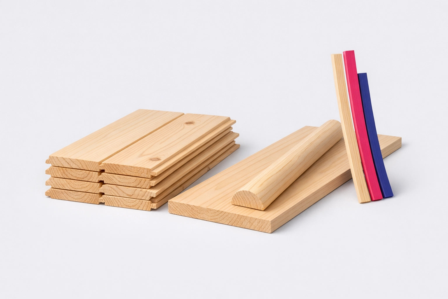 Perline e listelli in legno
