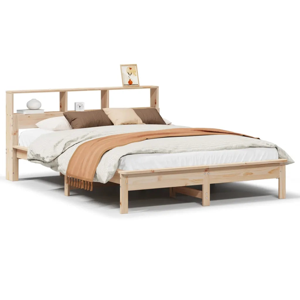 Letto Libreria senza Materasso 120x200cm Legno Massello di Pino