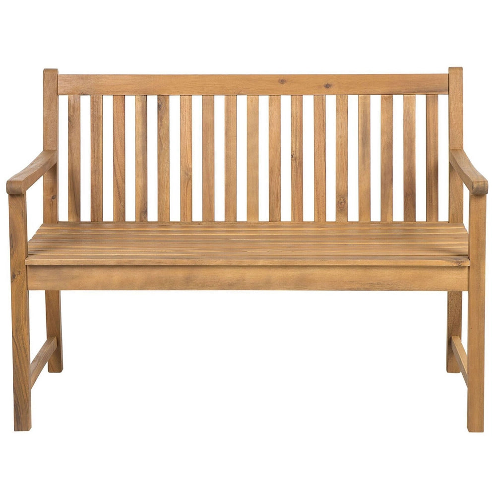 Panca da giardino leggera in legno di acacia 120 cm a doghe design esterno patio in stile rustico