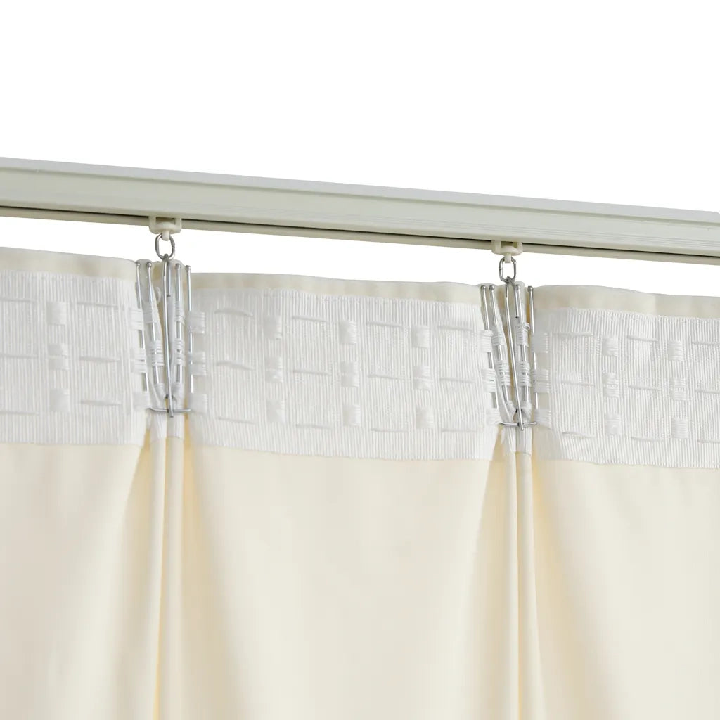 Tende Oscuranti con Ganci 2 pz Crema in Velluto 140x245 cm 134518