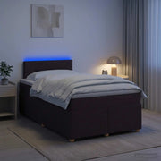 Letto box spring con materasso Marrone Scuro 120 x 200 cm 3452397