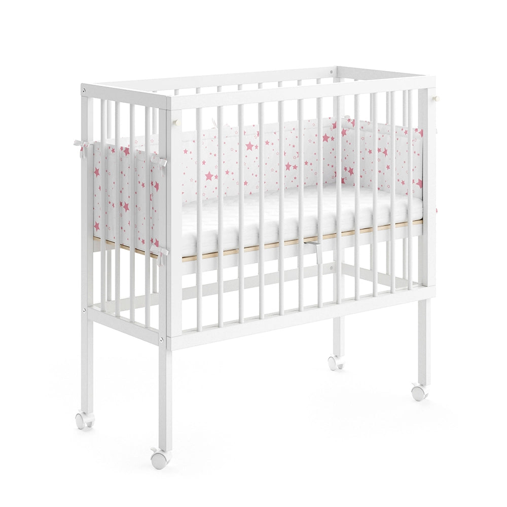 Vitalispa Lettino da attaccare al letto Bianco 94 x 90 cm 2 guide laterali