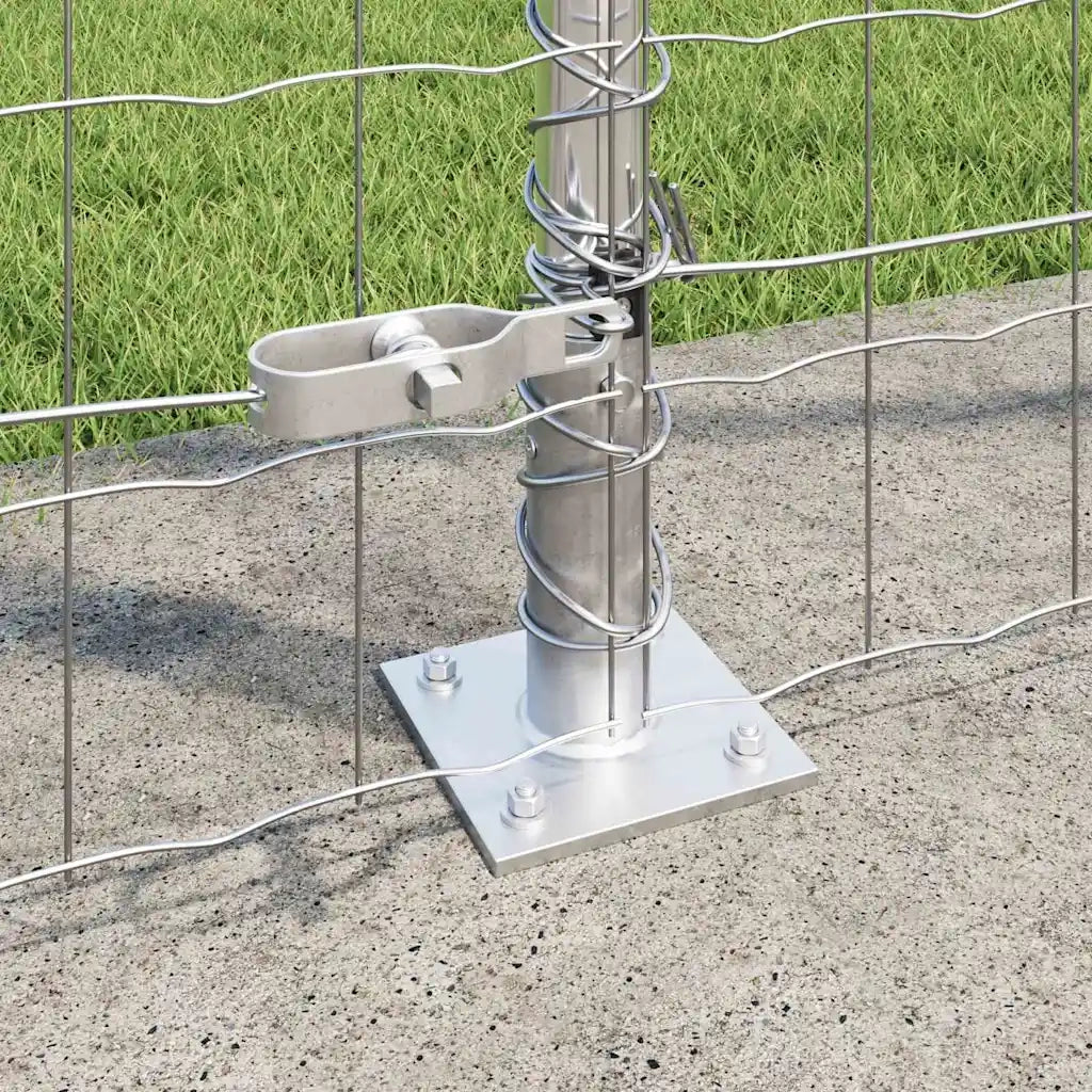 Recinzione da Giardino | Recinzione con Posto Argento 1,5 x 10 m Acciaio