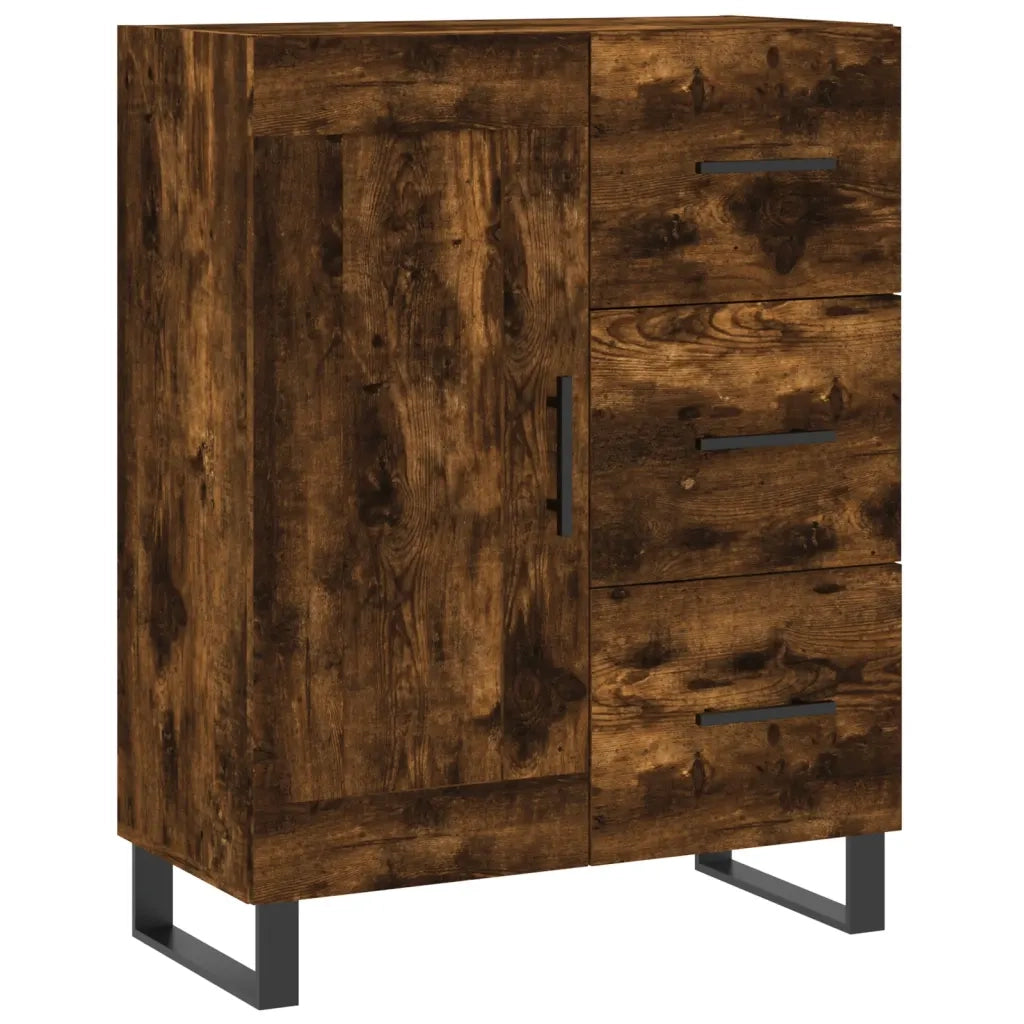 Credenza | Madia | Buffet da pranzo | Armadio da pranzo Rovere Fumo 69,5x34x180 cm in Legno Multistrato