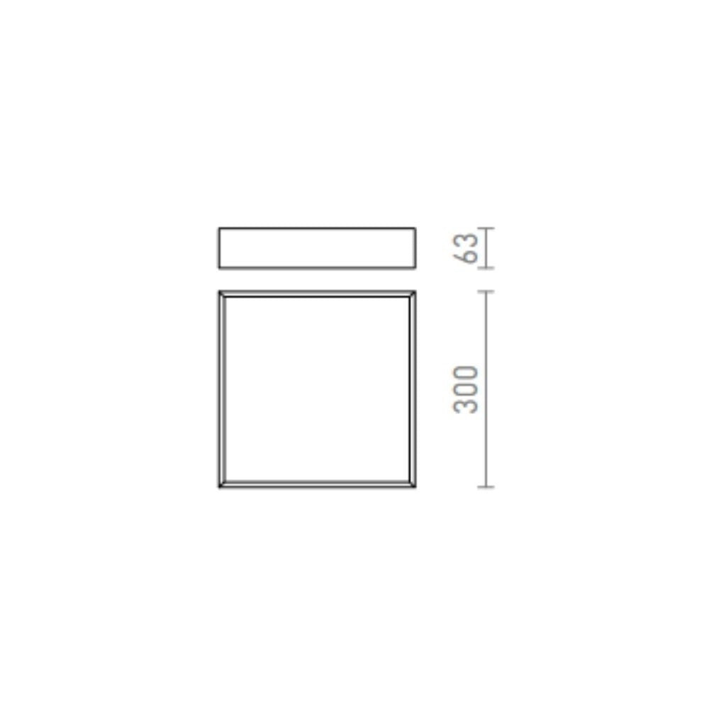 Plafoniera MERANO LED 30 da soffitto  cromo/acrilato opaco 230V LED 16W IP44  3000K