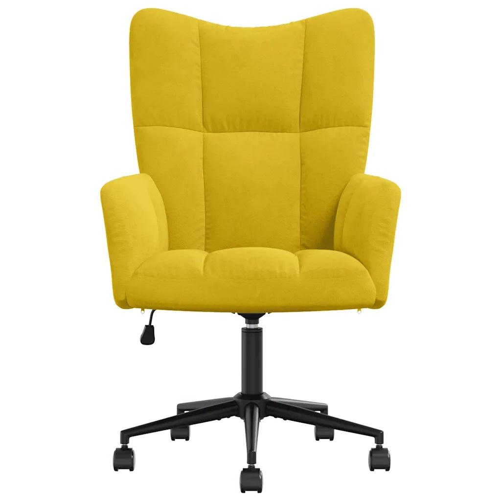 Poltrona Relax Giallo Senape in Velluto 328179
