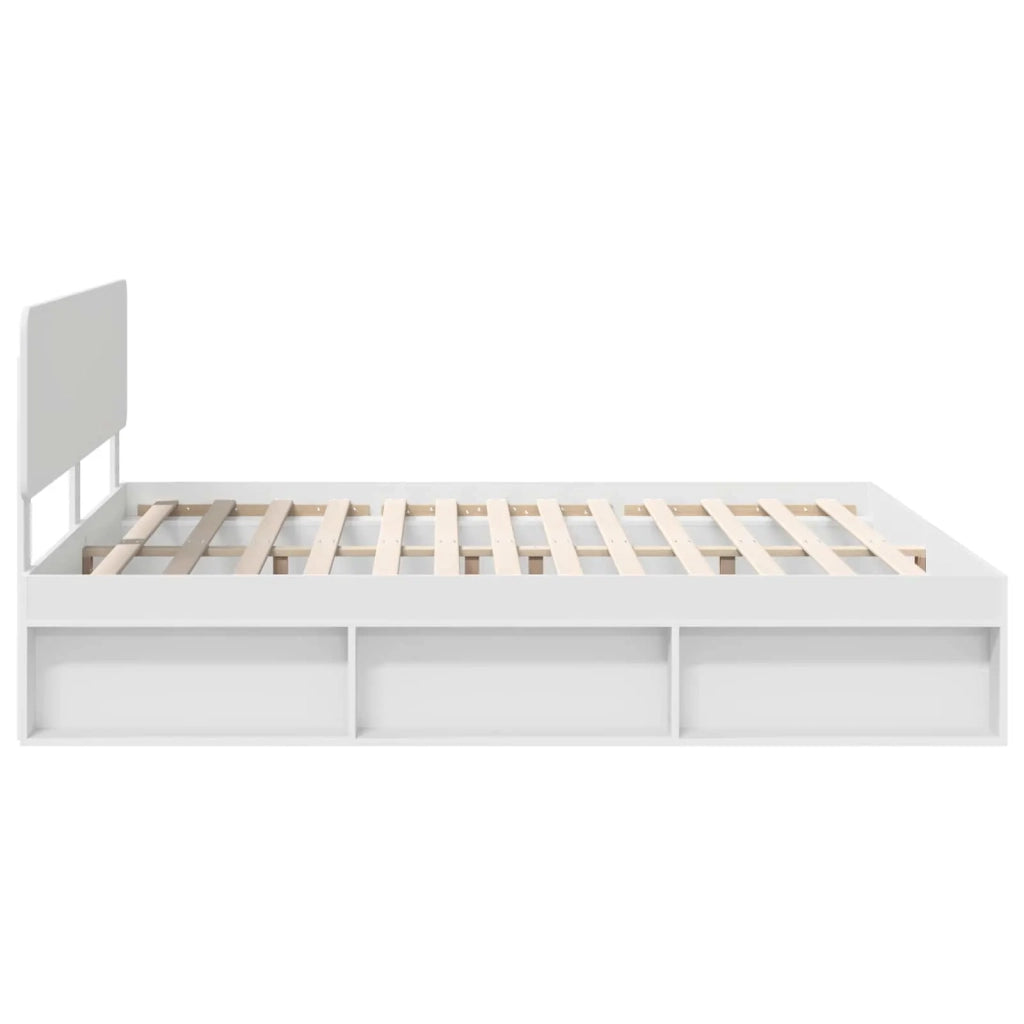 Struttura del letto-Giroletto-Rete del Letto Bianco 180 x 200 cm Pino massello 999871