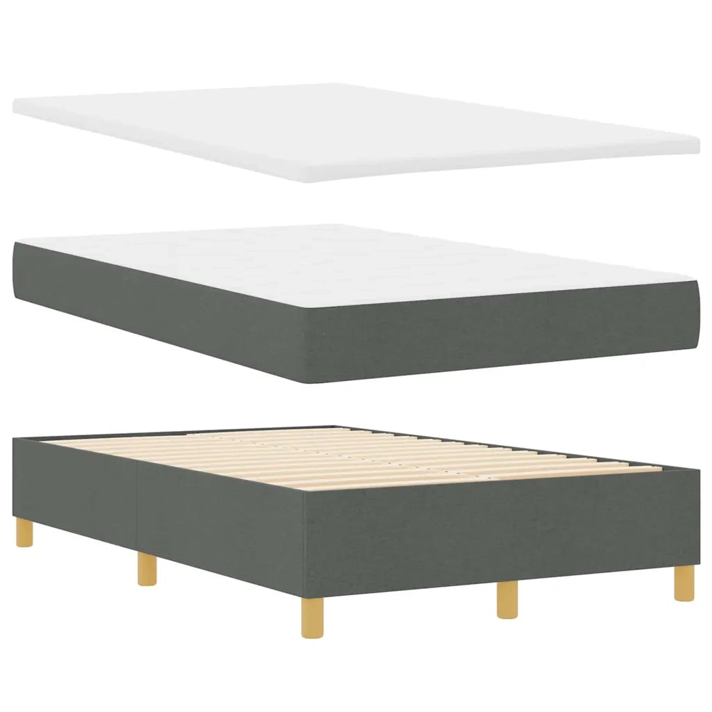 Letto a molle con testiera Grigio scuro 190 x 120 cm Tessuto 3344206