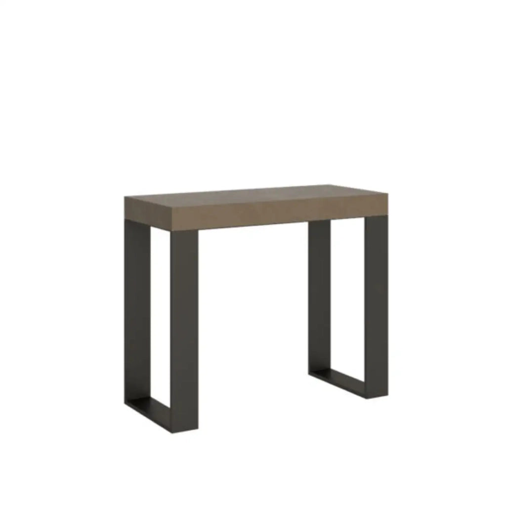 Consolle allungabile 90x40/196 cm Tecno Small tortora gambe antracite