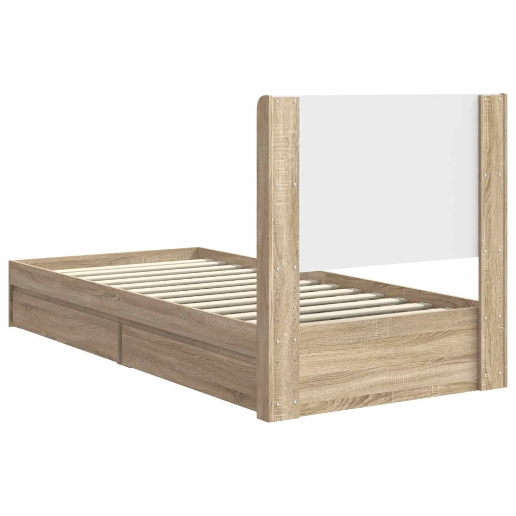 Struttura del letto con stoccaggio e testata Rovere Sonoma 3414069