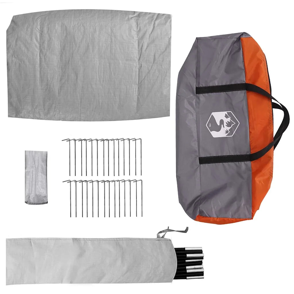 Tenda da campeggio Grigio e arancione 282 x 225 x 154 cm 42001159