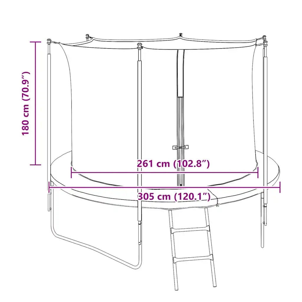 Rete di Sicurezza per Trampolino Rotondo 3,05 m 142097