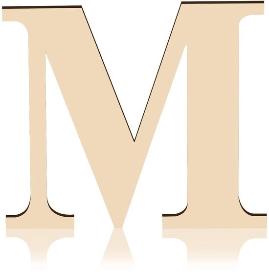 Lettere in Legno 30 cm - Decorazione in Legno - Monogramma in Legno - Alfabeto in Legno - Arte di Panneggio - Legno di Pioppo 0,5 cm spesso - Lettere Decorative