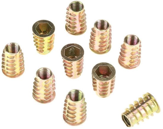Viti a flangia in acciaio inox - 10 pezzi - Miscela di zinco - Resistente alla corrosione - Testa a flangia - Viti a filo esterno - Filo permanente resistente - Viti a flangia
