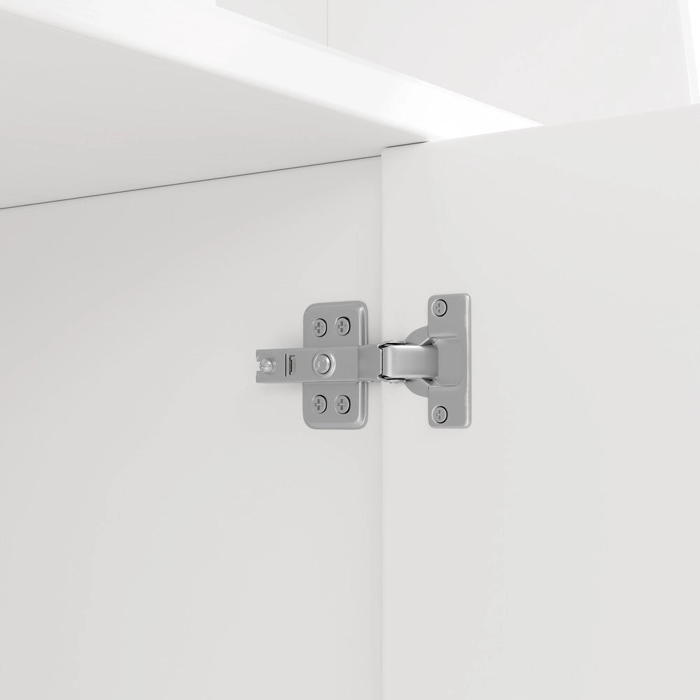 Mobile Cucina con Ante in Vetro e LED ¨C Xylo ¨C Bianco, 130x45x180 cm