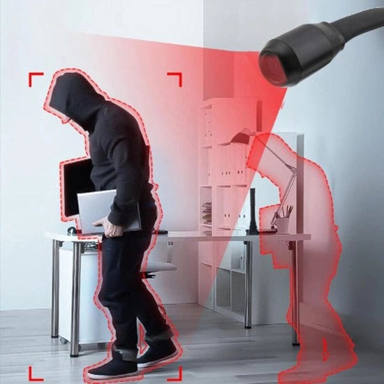 Camera di sicurezza Wi-Fi con lente ad anello flessibile - rilevamento movimento - registrazione audio - 145 ° angolo di campo - per uso domestico balcone ufficio - camera nascosta mini (32GB) .