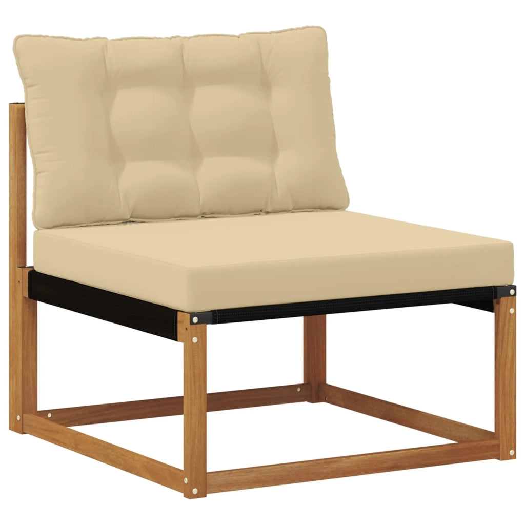 Set di divani da esterno con cuscino 5 pcs Naturale e Beige 3369468