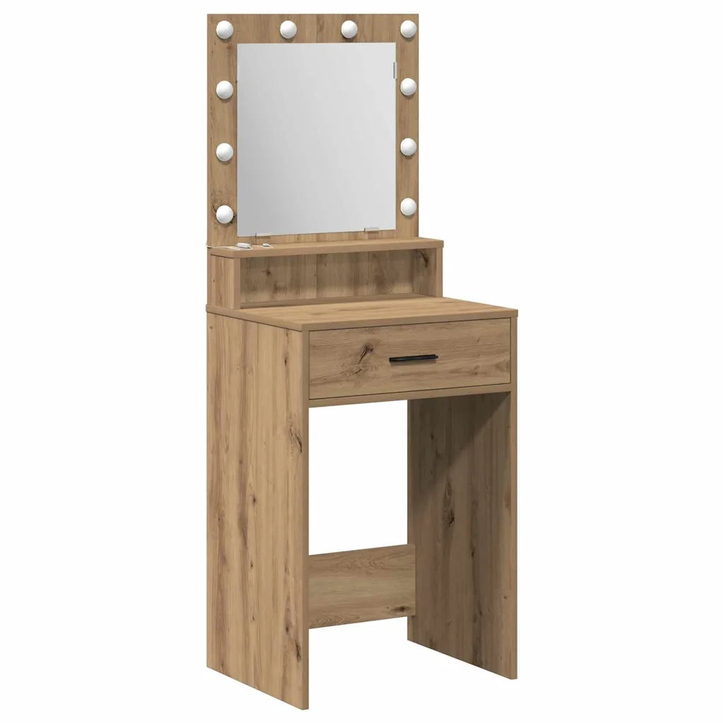 Toeletta | Tavolo da Trucco Rovere artigianale 50 x 41 x 135 cm