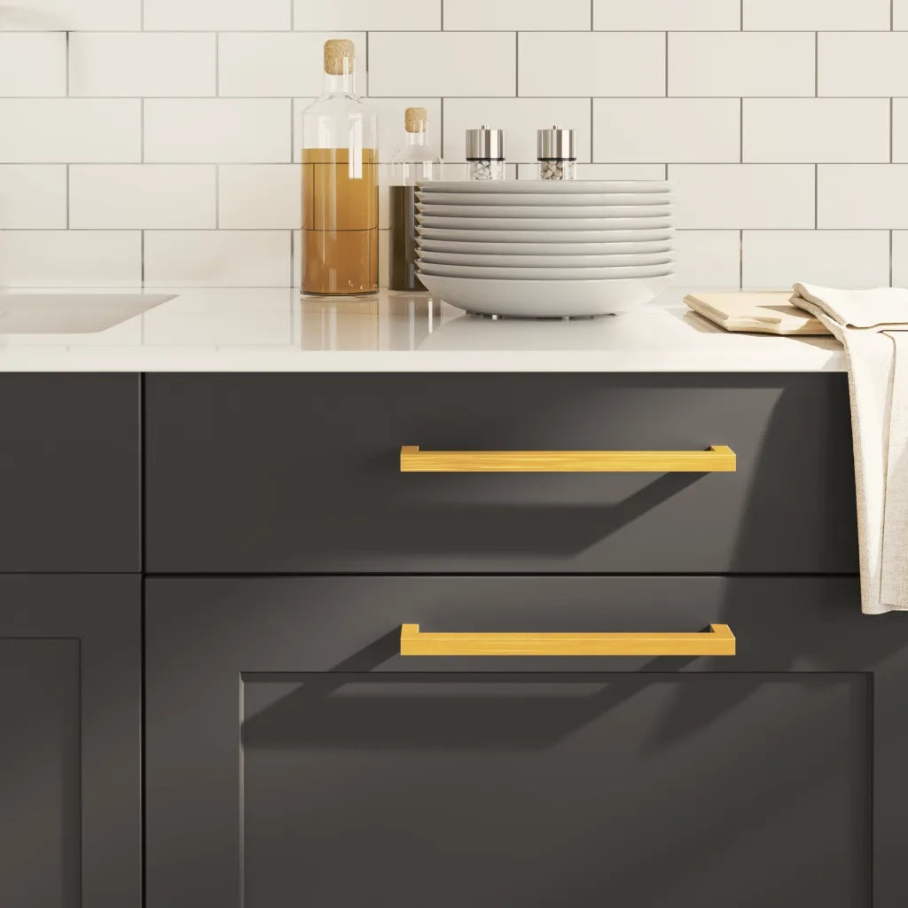 Maniglie per Mobili 10 pz Oro 224 mm in Acciaio Inox 3203672