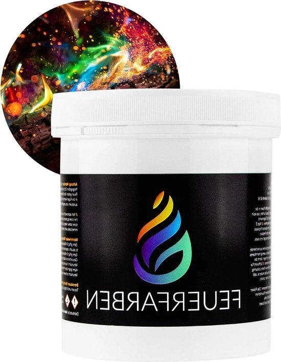 Set di Accensione Colorato Polvere di Fuoco 250g per Camini Aperti Forni da Campeggio Fiamme Esterne Eventi All'Aperto
