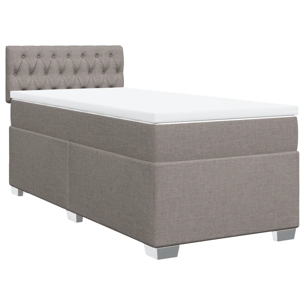 Giroletto a Molle con Materasso-Struttura Letto Tortora 80x200 cm inTessuto 825731