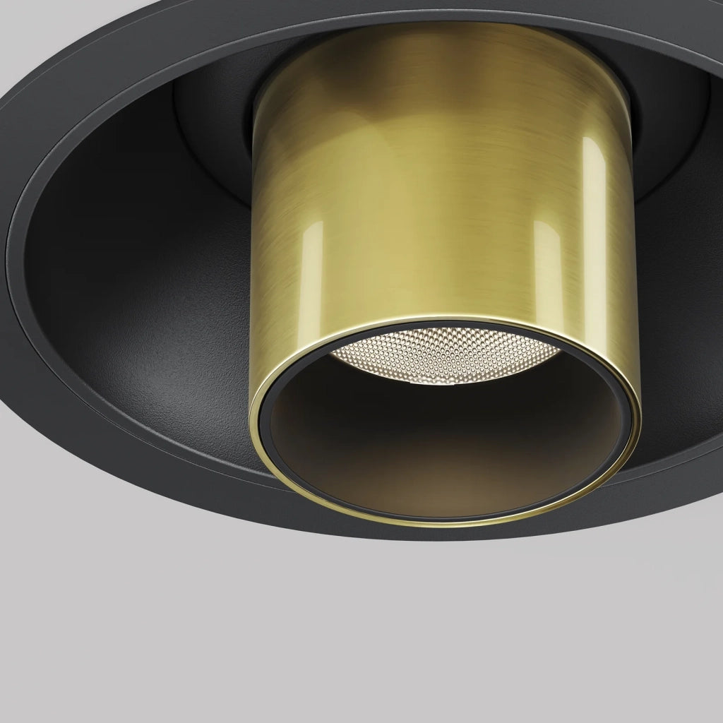 Maytoni Lampada da Incasso Focus T 1 luce LED integrato nero alluminio