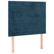 Testiera | Testata Blu Scuro 100x5x118/128 cm Velluto
