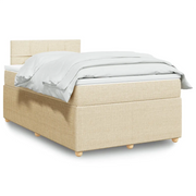 Giroletto a Molle con Materasso Crema 120x190 cm in Tessuto 3287400