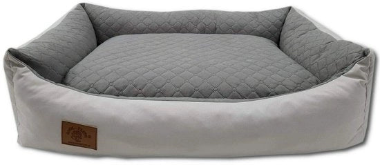 Letto per cani XXL - Letto per cani grandi - Cuscino per cani - Divano per cani con cuscino rottivibile | Copertina rimovibile e lavabile (grigio)