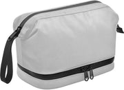 toilette impermeabile, con contenitore asciutto/umido, toilette portatile compatta per prodotti da bagno e articoli igienici (grigio)