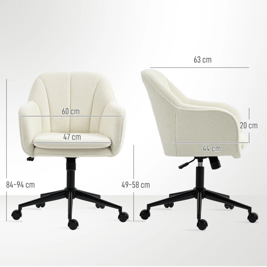 Sedia da ufficio ergonomica ¨C Minimal ¨C regolabile in altezza, girevole, beige