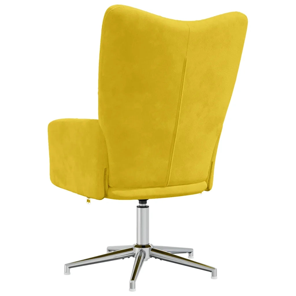 Sedia Relax Giallo Senape in Velluto 328124