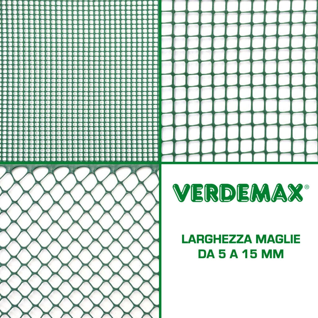 Rete in Plastica Maglia Quadra Esagonale Recinsione Balcone Terrazzi Aiuole 5 mt Misura Maglia: 10 mm Quadra Marrone