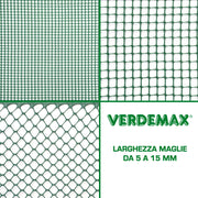 Rete in Plastica Maglia Quadra Esagonale Recinsione Balcone Terrazzi Aiuole 5 mt Misura Maglia: 10 mm Quadra Marrone