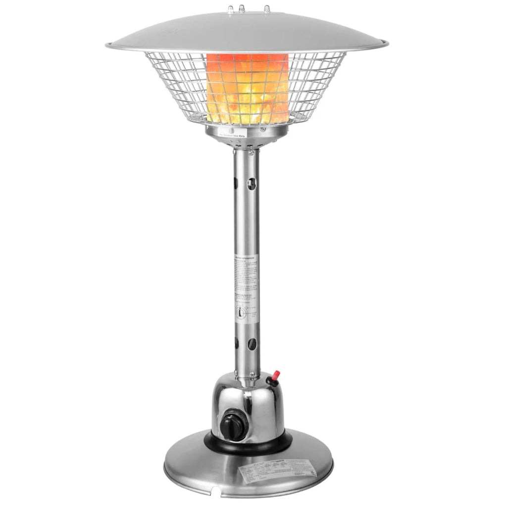 Riscaldatore portatile per esterni 54 x 90 cm 4000W con 2 livelli di calore atmosfera accogliente acciaio inox argento 20_0017050