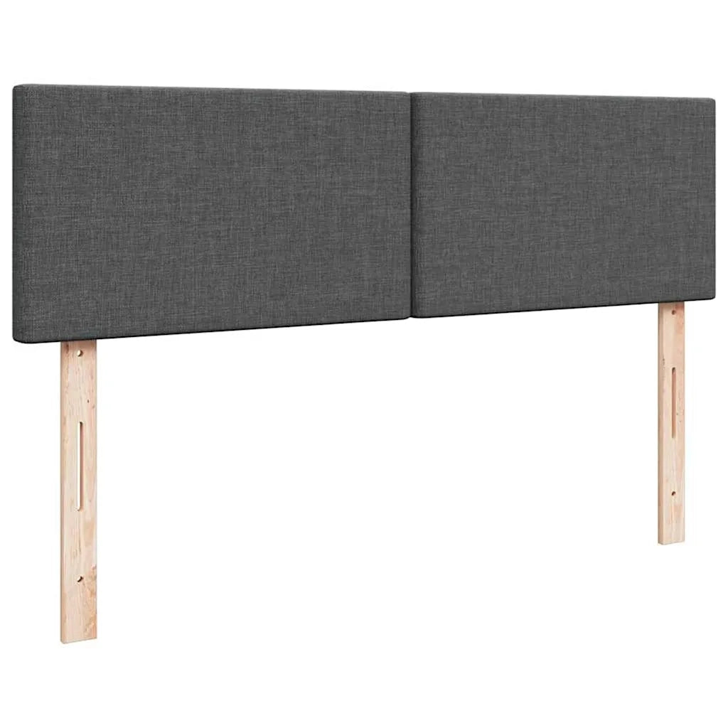 Pouf Letto con Materasso e LED Grigio Scuro 140x200 cm 3312230