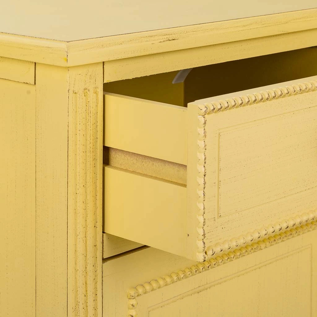 Comodino in legno beige 45x36x72