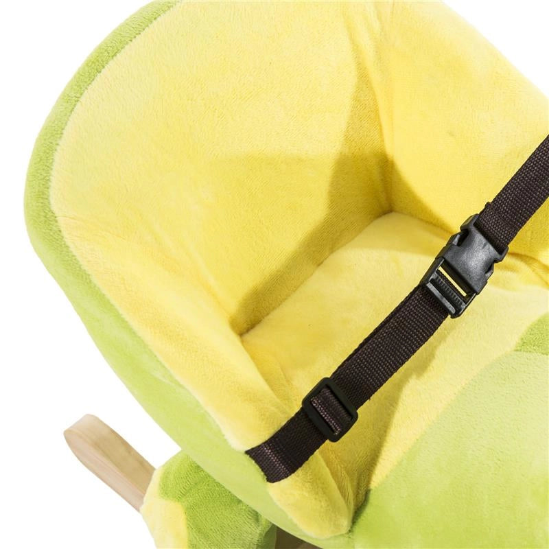 DRAGO A DONDOLO IN LEGNO PER I BAMBINI VERDE E GIALLO