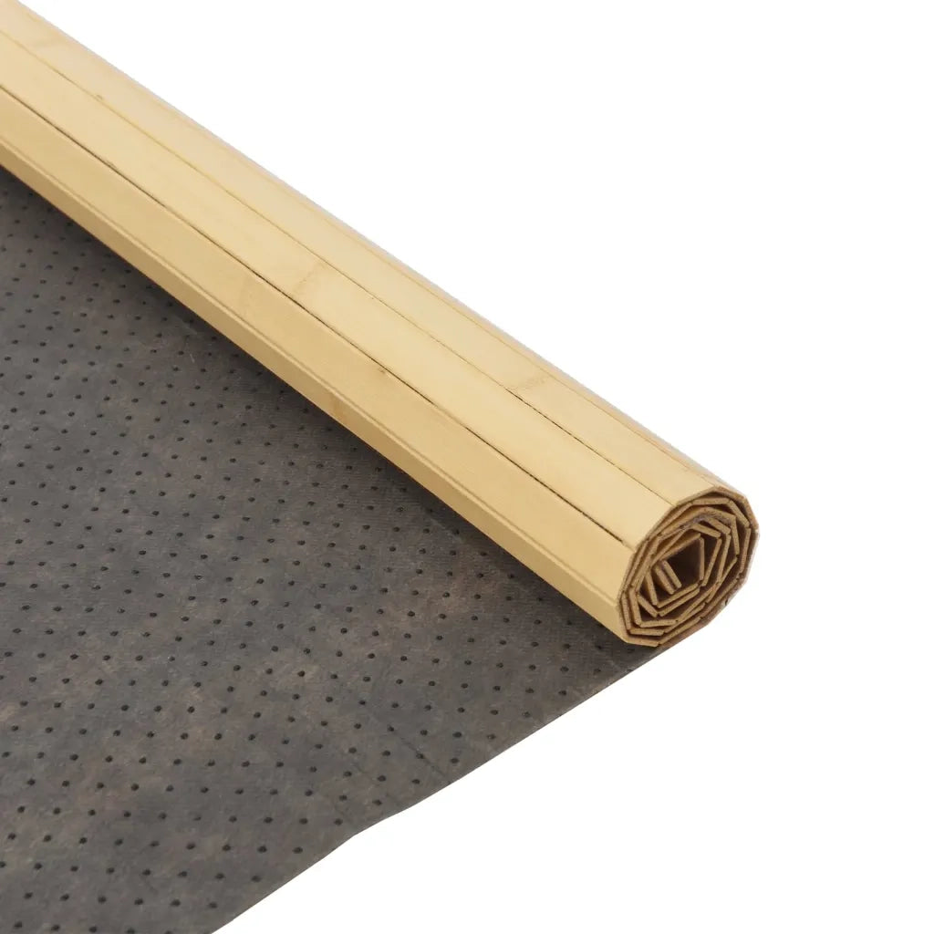 Tappeto Rettangolare Natura Chiaro 80x500 cm in Bambù 376795