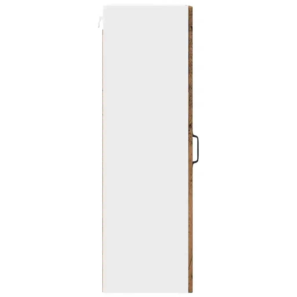 Pensile da cucina | Mobile in vetro da parete PORTO Legno vecchio 40 x 31 x 100 cm