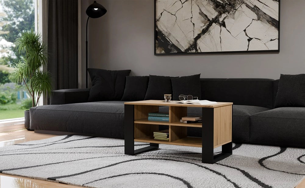 Tavolino modern 4p rovere artisan nero