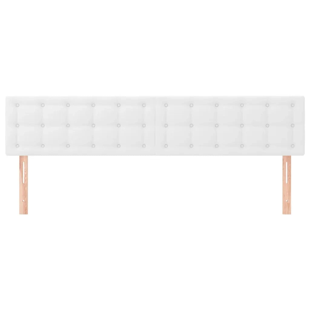 Testiera 2 pz-Set di 2 Testata-Testiera Decorativa Bianco 80x5x78/88 cm in Similpelle 373514