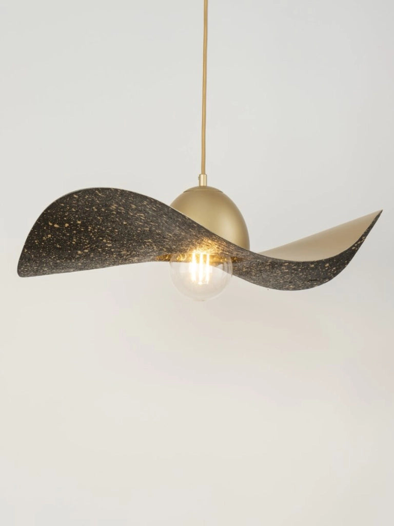 Lampada a sospensione Kapello ottone/nero Ø55 E27 Sigma