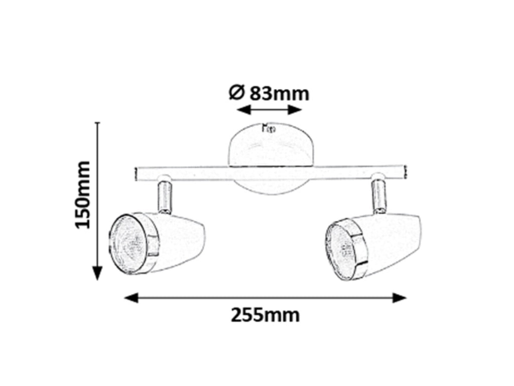 Applique plafoniera LED 2x4W antracite Karen 6513 Rabalux