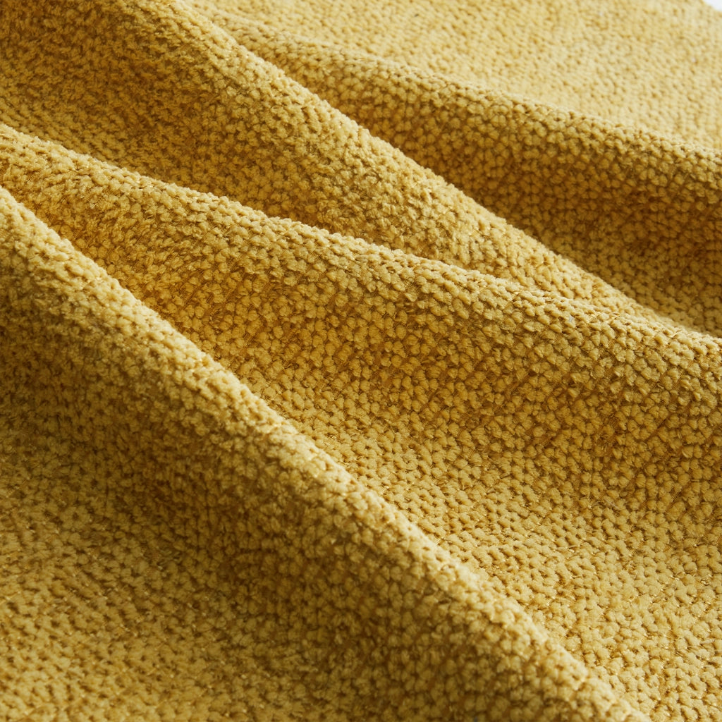 Divano modulare a 3 posti a forma di U con 2 pouf - Zephmum - Schiuma ad alta densit¨¤ 32D, seduta profonda, tessuto morbido, giallo