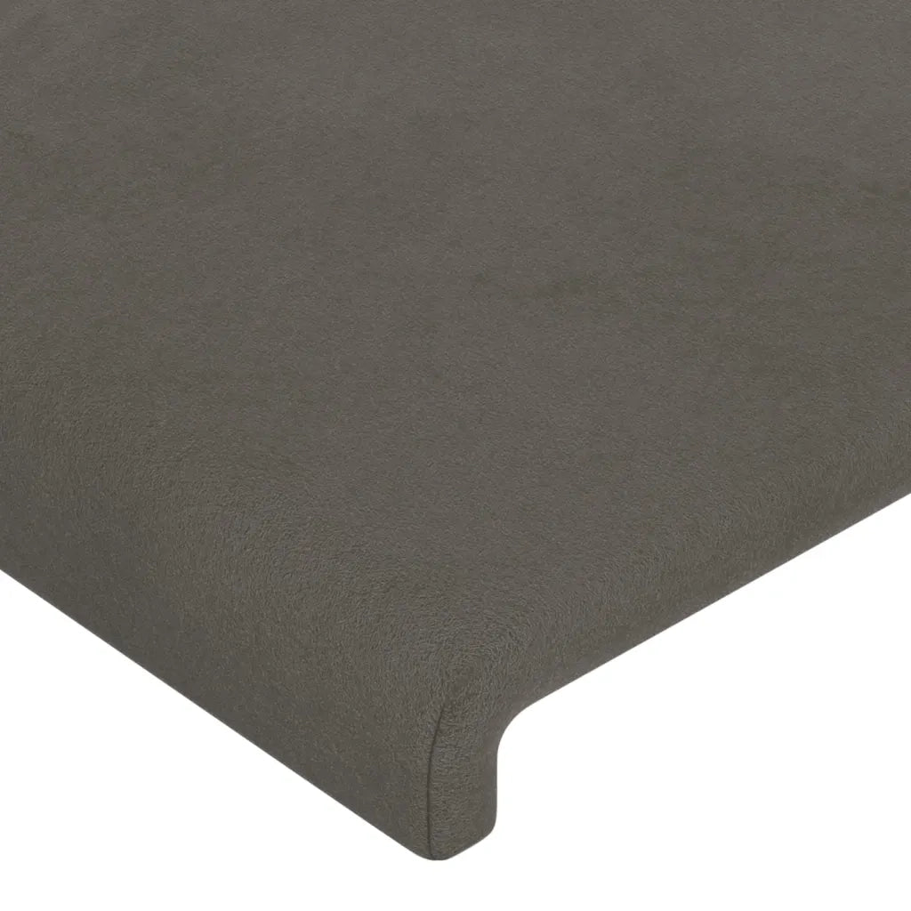 Testiera | Testata a LED Grigio Scuro 160x5x78/88 cm in Velluto