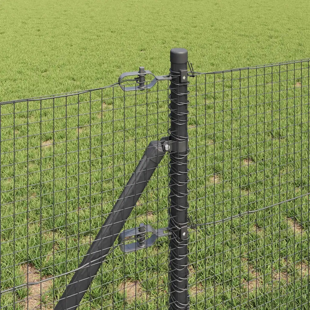 Palo della recinzione | Pannello per recinzione Acciaio e PVC Grigio