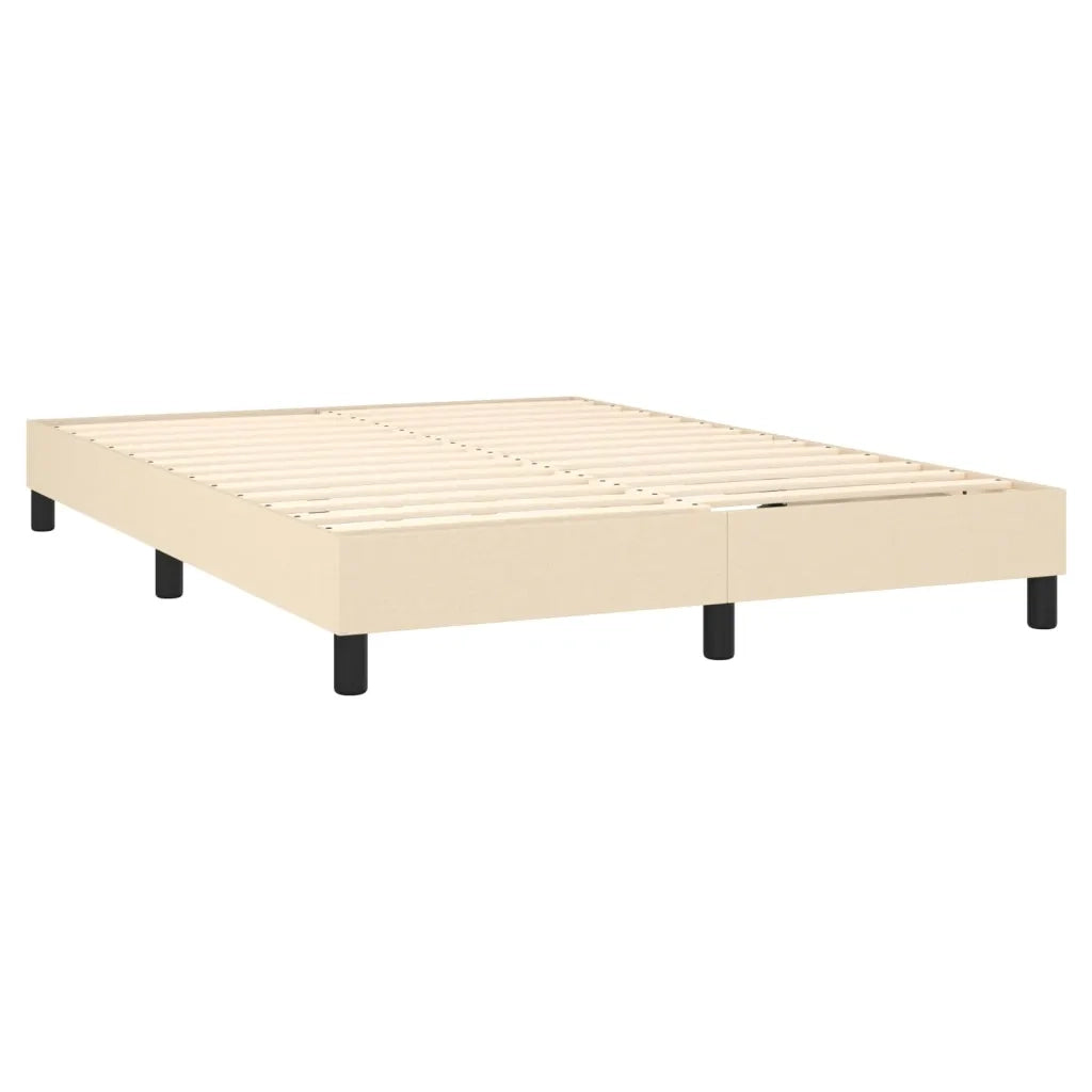 Giroletto a Molle con Materasso Crema 140x200 cm in Tessuto 3129638