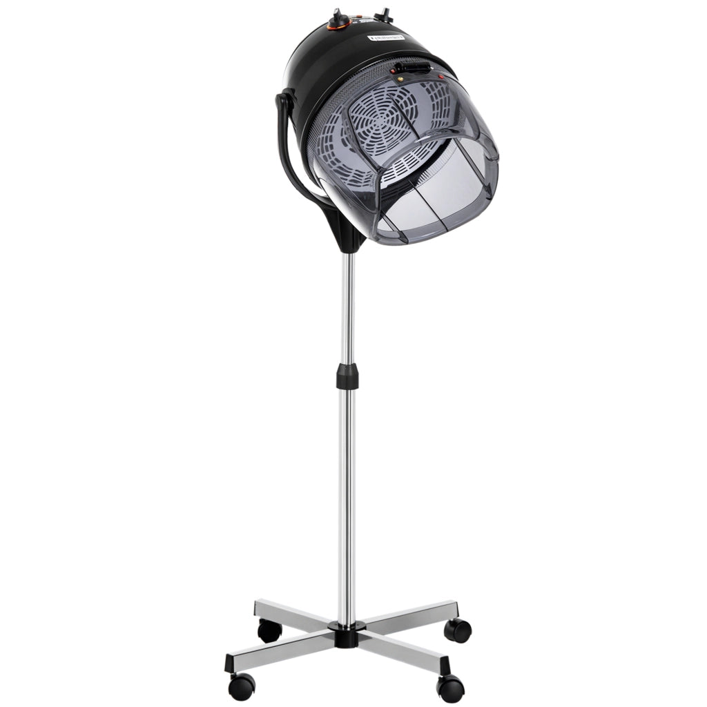 Asciugacapelli Casco 1180W Regolabile con Timer e Ruote ¨C zephmum ¨C Nero 65x65x115-165 cm