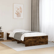 Giroletto senza Materasso-Struttura Letto Rovere Fumo 90x200 cm in Truciolato 557900